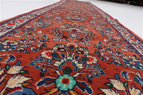 Sarouk Purple Runner Hand Knotted 29 X 134 Area Rug 250-23858 Image 1