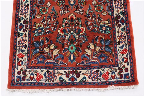 Sarouk Purple Runner Hand Knotted 29 X 134 Area Rug 250-23858 Image 4