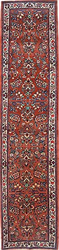 Persian sarouk Purple Runner 13 to 15 ft Wool Carpet 23858