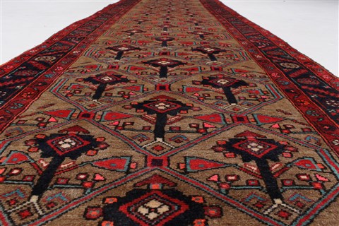 Ghazni Brown Runner Hand Knotted 33 X 135 Area Rug 250-23860 Image 1