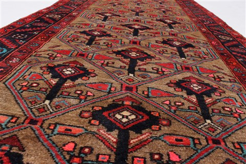Ghazni Brown Runner Hand Knotted 33 X 135 Area Rug 250-23860 Image 2