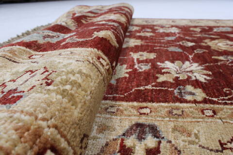 Pishavar Red Runner Hand Knotted 310 X 1211  Area Rug 250-23863 Image 11