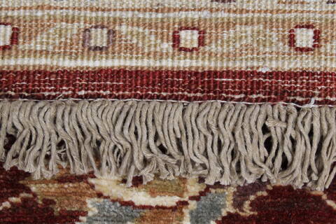 Pishavar Red Runner Hand Knotted 310 X 1211  Area Rug 250-23863 Image 2