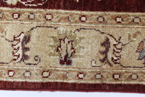 Pishavar Red Runner Hand Knotted 310 X 1211  Area Rug 250-23863 Image 4