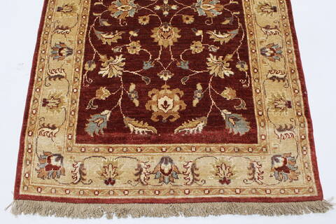 Pishavar Red Runner Hand Knotted 310 X 1211  Area Rug 250-23863 Image 6