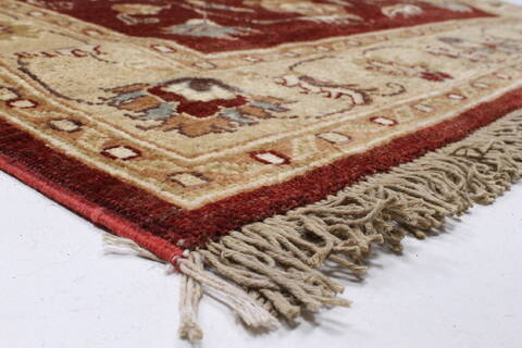 Pishavar Red Runner Hand Knotted 310 X 1211  Area Rug 250-23863 Image 7