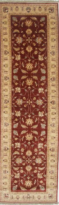 Pishavar Red Runner Hand Knotted 310 X 1211  Area Rug 250-23863 Image 0
