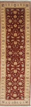 Pishavar Red Runner Hand Knotted 3'10" X 12'11"  Area Rug 250-23863