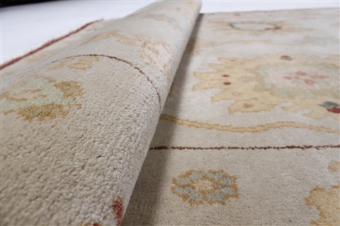 Chobi Beige Runner Hand Knotted 37 X 119 Area Rug 250-23865 Image 11