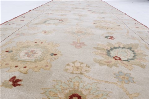 Chobi Beige Runner Hand Knotted 37 X 119 Area Rug 250-23865 Image 1