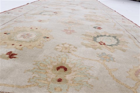 Chobi Beige Runner Hand Knotted 37 X 119 Area Rug 250-23865 Image 2