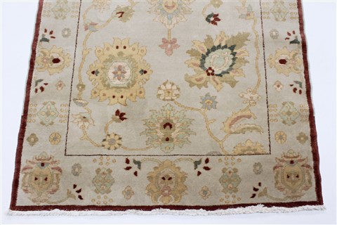 Chobi Beige Runner Hand Knotted 37 X 119 Area Rug 250-23865 Image 5