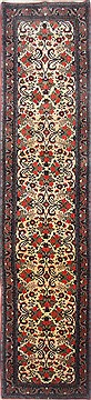Persian Bidjar Beige Runner 13 to 15 ft Wool Carpet 23867