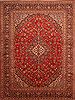Kashan Red Hand Knotted 102 X 136  Area Rug 100-23868 Thumb 0