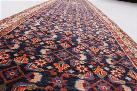 Hamedan Blue Runner Hand Knotted 32 X 1610 Area Rug 250-23888 Image 2