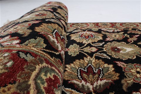 Haji Jalili Black Runner Hand Knotted 26 X 180 Area Rug 250-23889 Image 3