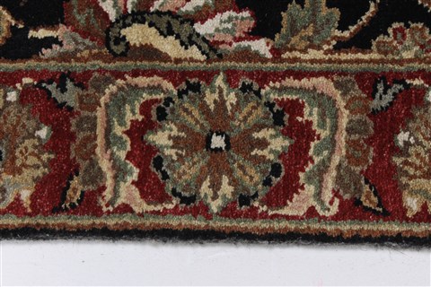 Haji Jalili Black Runner Hand Knotted 26 X 180 Area Rug 250-23889 Image 7