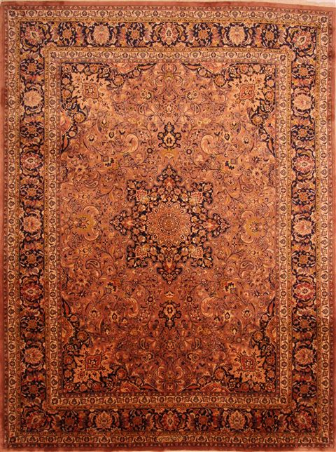 Kashan Red Hand Knotted 910 X 132 Area Rug 100-23905 Image 0
