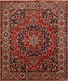 Persian Bakhtiar Orange Rectangle 10x12 ft Wool Carpet 23910