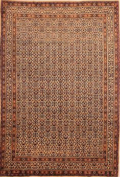 Persian Birjand Beige Rectangle 9x13 ft Wool Carpet 23913
