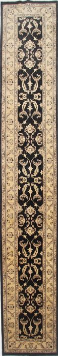 Pishavar Black Runner Hand Knotted 27 X 1711 Area Rug 250-23924 Image 0
