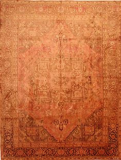 Heriz Beige Hand Knotted 9'7" X 12'9"  Area Rug 100-23925