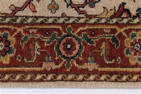 Serapi Beige Runner Hand Knotted 210 X 201 Area Rug 250-23927 Image 2