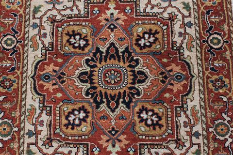 Serapi Beige Runner Hand Knotted 210 X 201 Area Rug 250-23927 Image 3