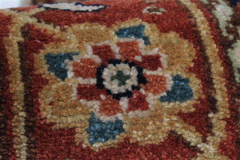 Serapi Beige Runner Hand Knotted 210 X 201 Area Rug 250-23927 Image 8