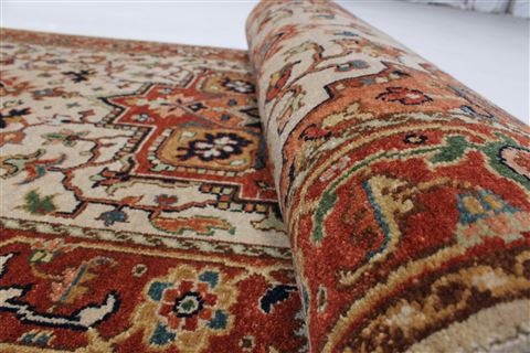 Serapi Beige Runner Hand Knotted 210 X 201 Area Rug 250-23927 Image 9