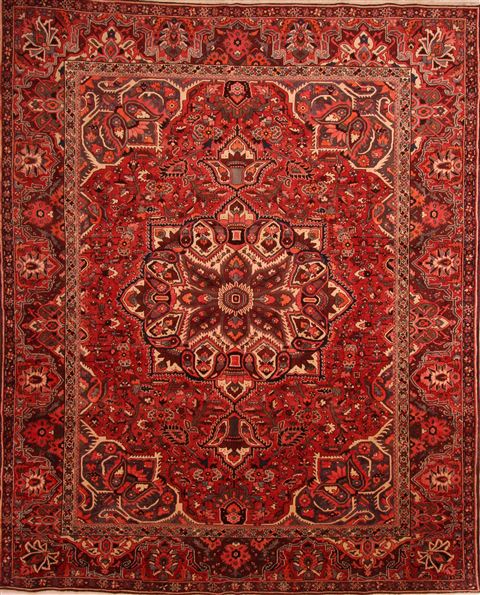 Bakhtiar Red Hand Knotted 105 X 1211 Area Rug 100-23933 Image 0