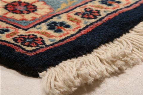 Kashan Blue Hand Knotted 97 X 138 Area Rug 100-23938 Image 1