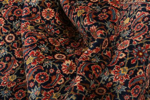 Kashan Blue Hand Knotted 97 X 138 Area Rug 100-23938 Image 3