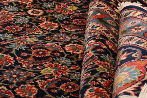 Kashan Blue Hand Knotted 97 X 138 Area Rug 100-23938 Image 5