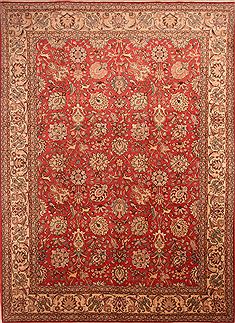 Tabriz Red Hand Knotted 9'9" X 13'3"  Area Rug 100-23943
