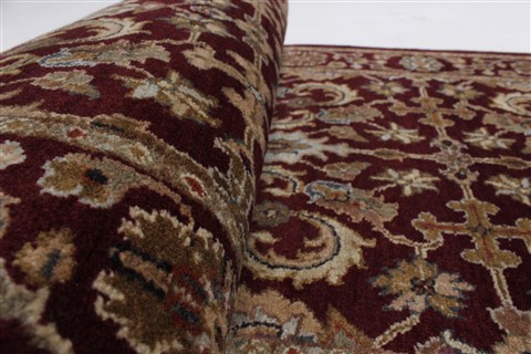 Agra Red Runner Hand Knotted 26 X 182 Area Rug 250-23959 Image 11