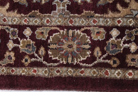 Agra Red Runner Hand Knotted 26 X 182 Area Rug 250-23959 Image 2