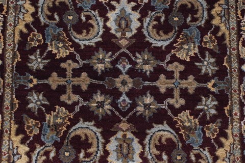 Agra Red Runner Hand Knotted 26 X 182 Area Rug 250-23959 Image 3