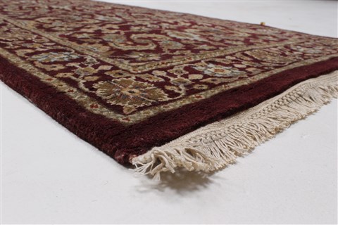 Agra Red Runner Hand Knotted 26 X 182 Area Rug 250-23959 Image 6
