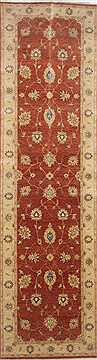 Ziegler Brown Runner Hand Knotted 4'0" X 14'6"  Area Rug 250-23963