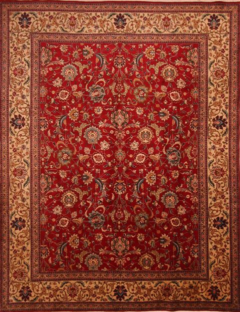 Tabriz Red Hand Knotted 86 X 124 Area Rug 100-23966 Image 0