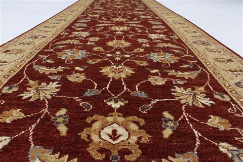 Chobi Brown Runner Hand Knotted 39 X 130 Area Rug 250-23967 Image 4