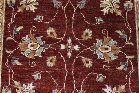 Chobi Brown Runner Hand Knotted 39 X 130 Area Rug 250-23967 Image 6
