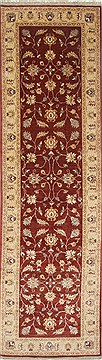 Pakistani Chobi Brown Runner 13 to 15 ft Wool Carpet 23967