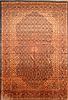 Sarouk Yellow Hand Knotted 98 X 145 Area Rug 100-23968 Thumb 0