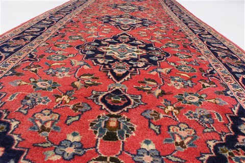 Kashan Purple Runner Hand Knotted 29 X 811  Area Rug 250-23977 Image 1