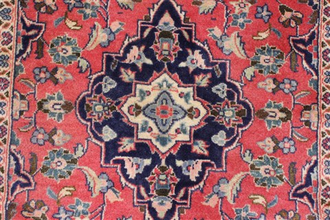 Kashan Purple Runner Hand Knotted 29 X 811  Area Rug 250-23977 Image 3