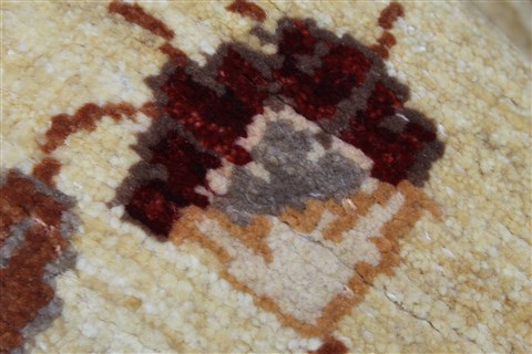 Chobi Beige Hand Knotted 42 X 78 Area Rug 250-23979 Image 9