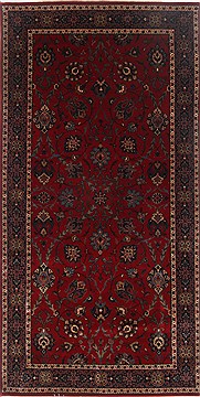 Semnan Red Hand Knotted 3'11" X 7'10"  Area Rug 250-23981