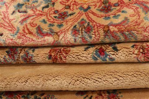 Kerman Beige Hand Knotted 99 X 141 Area Rug 100-23982 Image 5